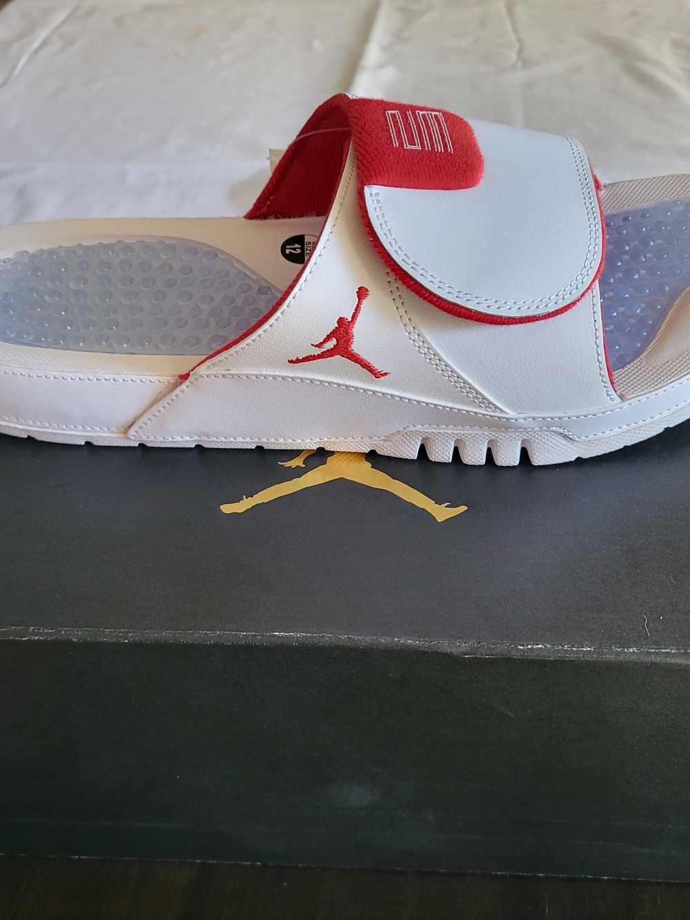 *NEW*NIKE Air Jordan Hydro Retro XI White Varsity Red Cherry Size Men’s 12 w/Tag